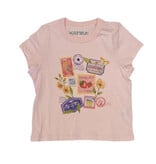 KatieJ NYC Pink Floral Stamps SS Tee