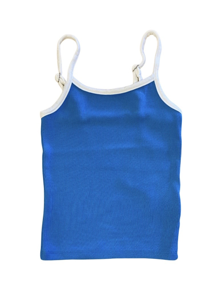 KatieJ NYC Blut/White Trim Cami Tank
