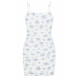 KatieJ NYC White Floral Mesh Abbi Dress