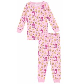 Baby Steps Pink Milk and Cookies PJ Set