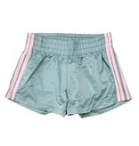KatieJ NYC Jordyn Sage/Pink Stripe Running Shorts