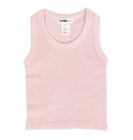 KatieJ NYC Pale Pink  Smocked Racer Tank Top