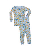 Baby Steps Blue Milk and Cookies PJ Set