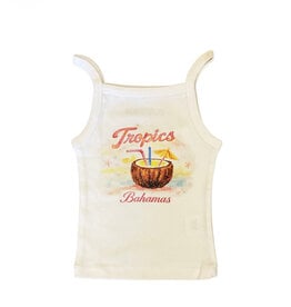 KatieJ NYC White Tropics Tank Top