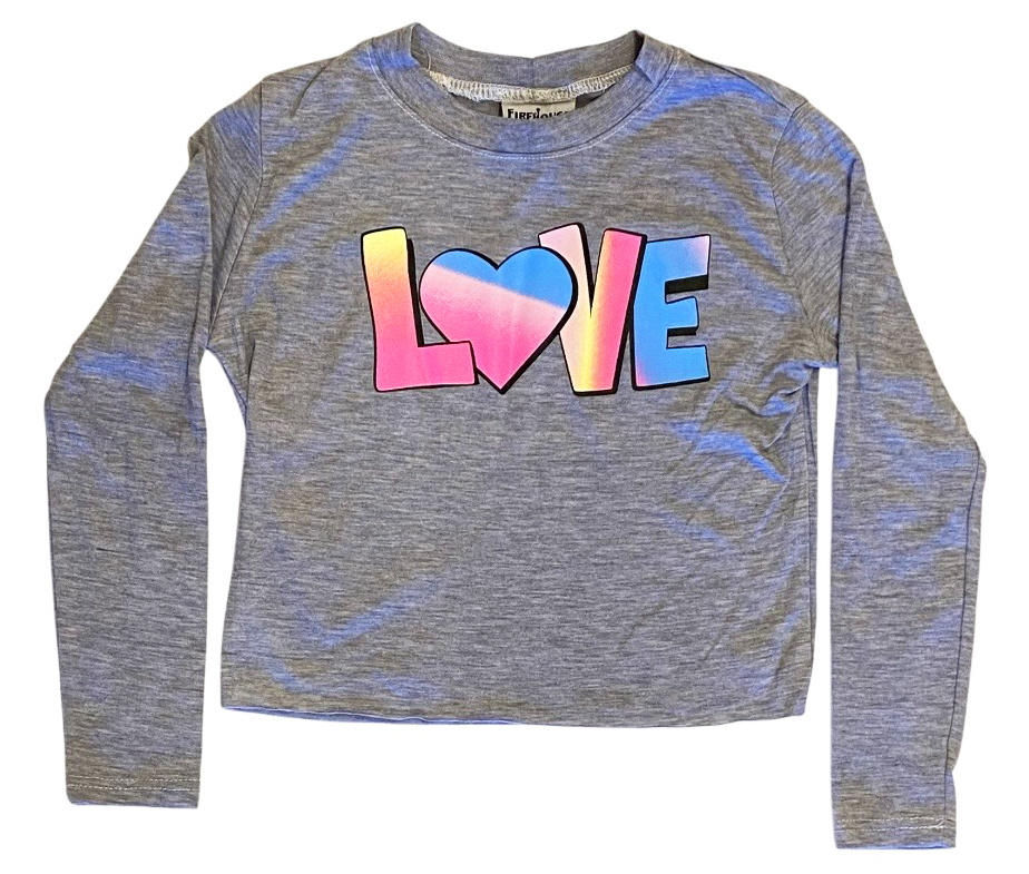 Firehouse H Grey Ombre Love LS Tee