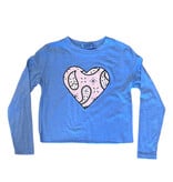 Firehouse Ice Blue Bandana Heart LS Tee