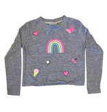 Firehouse H Grey Rainbow Icons LS Tee