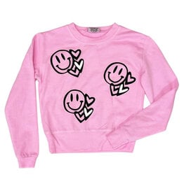 Firehouse Ice Pink Graf Smile Heart Sweatshirt