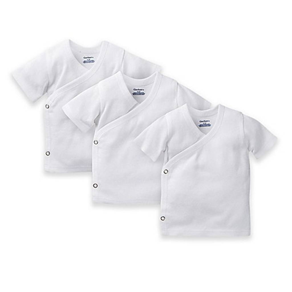 Gerber 3pk Side Snap Shirts