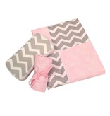 Amy's Pink/Grey Chevron Blanket