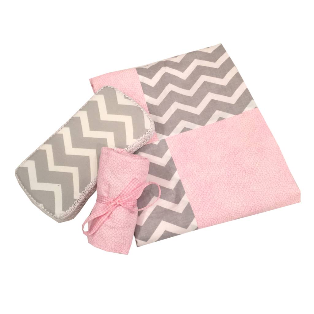 Amy's Pink/Grey Chevron Blanket