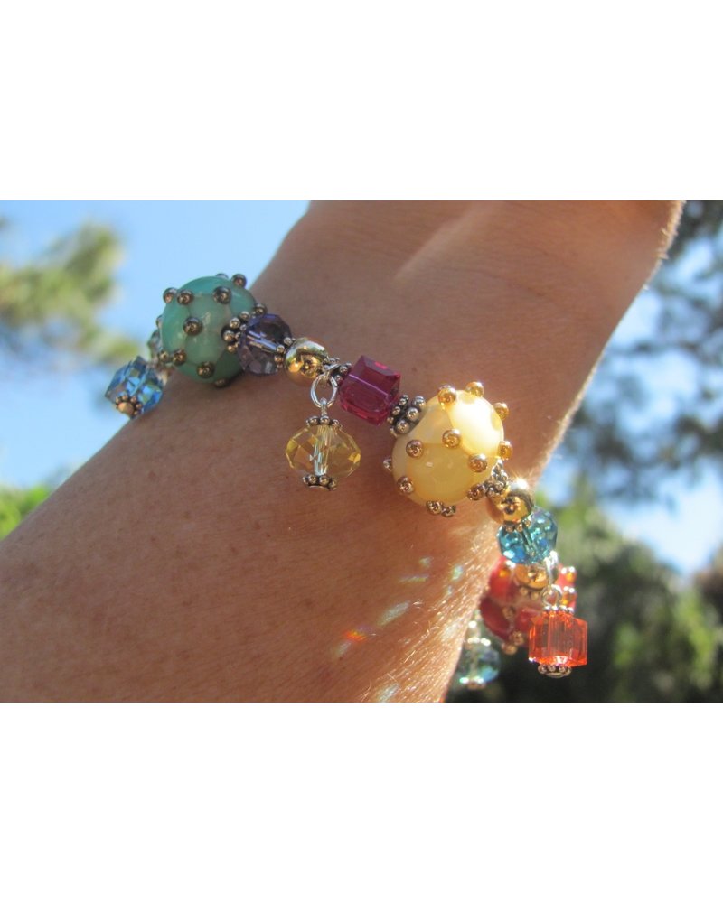 Out Of The Fire Faberge' 5-Bead Lampglass Bracelet