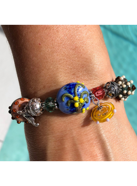 Out Of The Fire Sanibel 5-Bead         Lampglass Bracelet