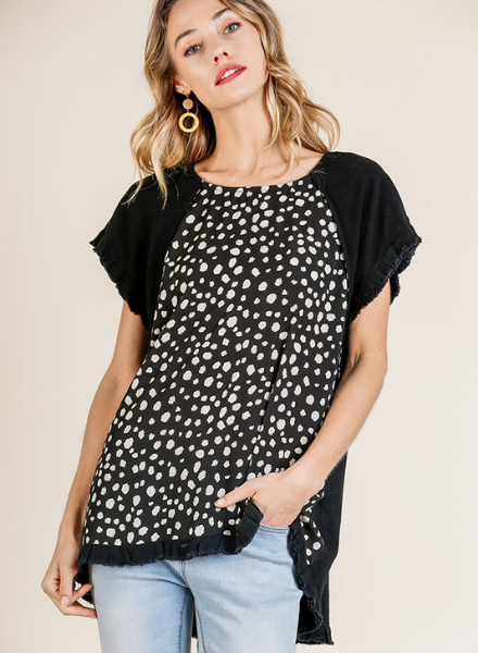 Dalmation Frayed Top