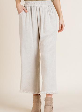 Frayed Hem Easy Pant
