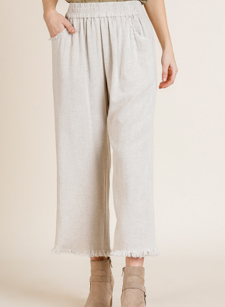 Frayed Hem Easy Pant