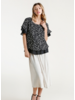 Keyhole Ruffle Dalmatian Top