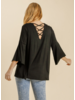 Criss Cross Bell Sleeve Top