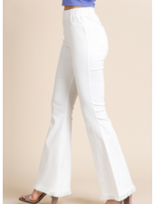 Bell Bottom Flare Pants with Fringe