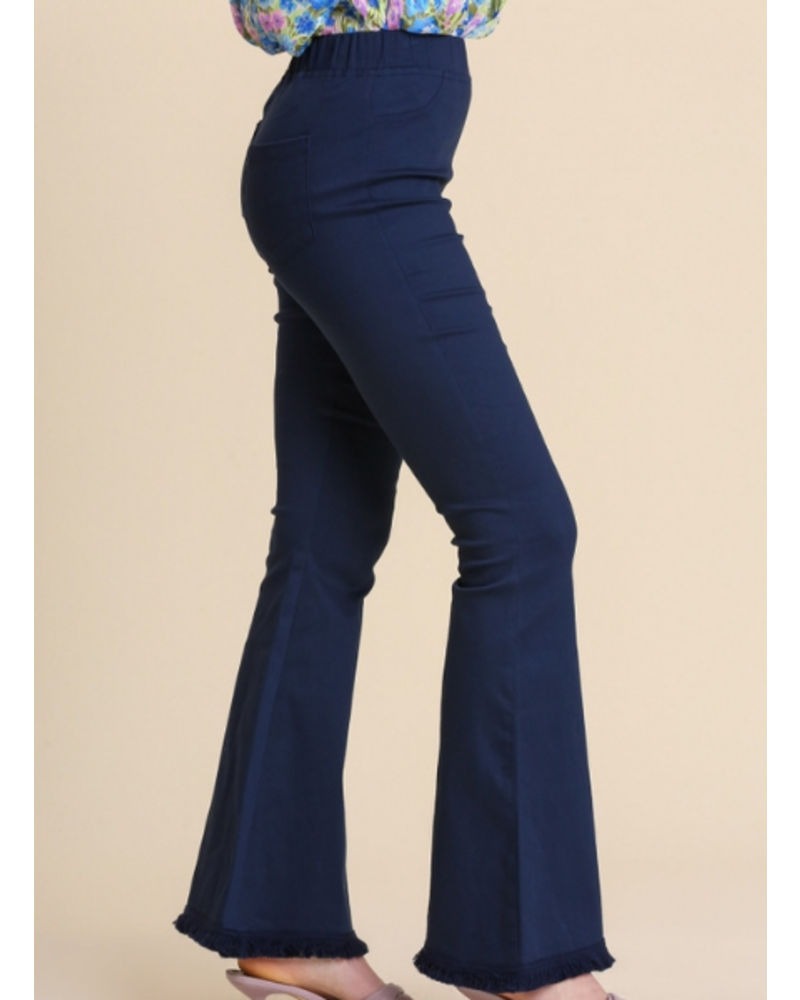 Bell Bottom Flare Pants with Fringe