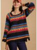 Multi Color Crochet Pullover Sweater