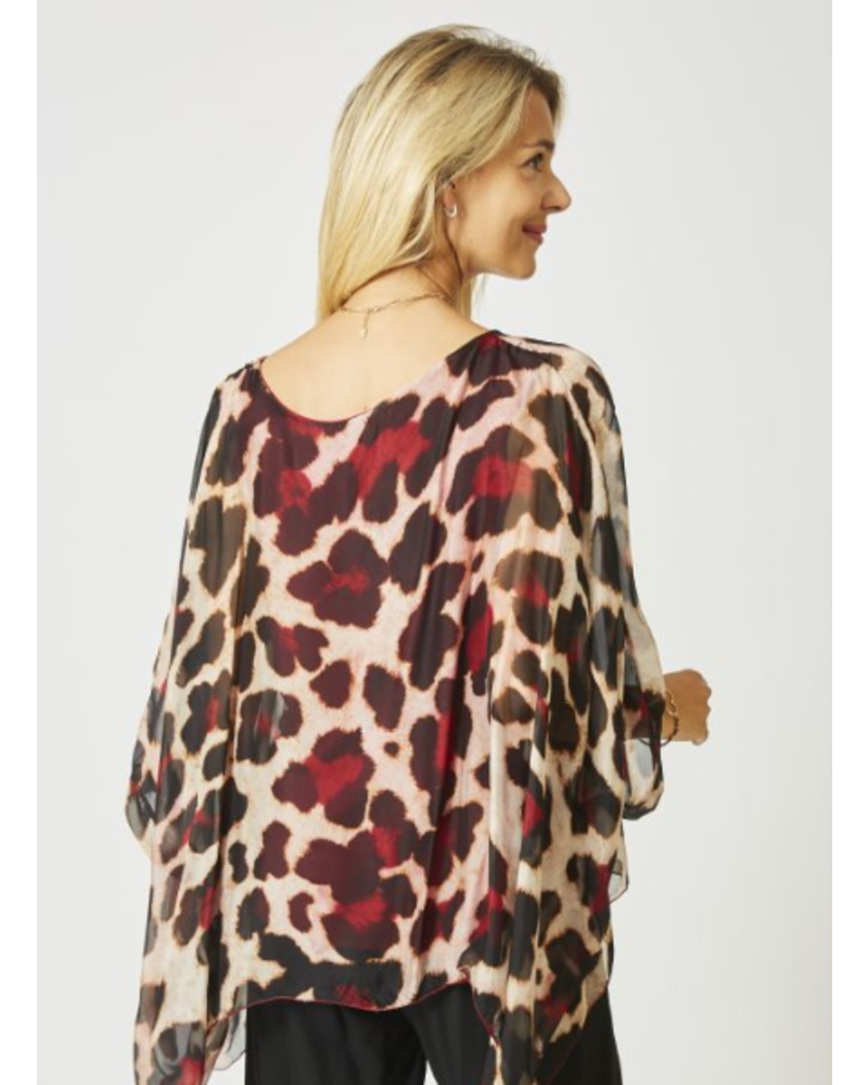 Cheetah Print Silk Blouse