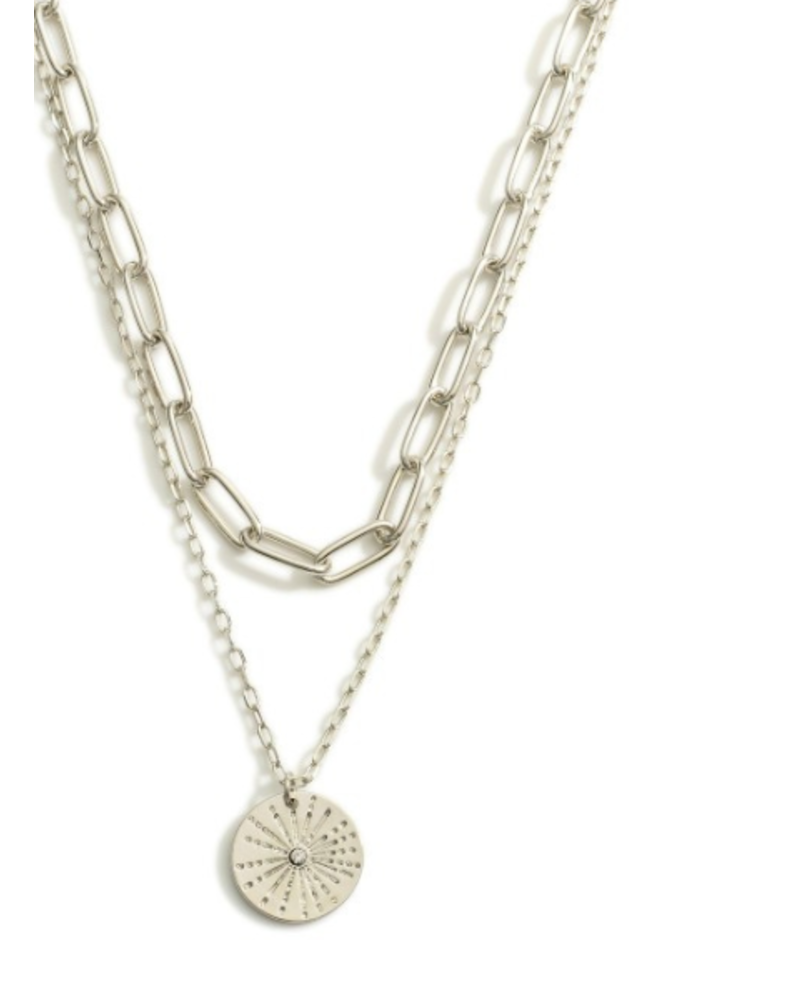Layered Silver Chain Necklace