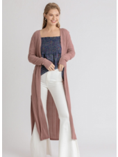 Long Cardigan with Slit