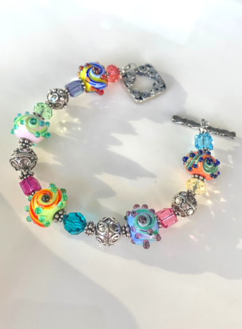 Out Of The Fire Van Gogh Lampglass 5-bd Bracelet