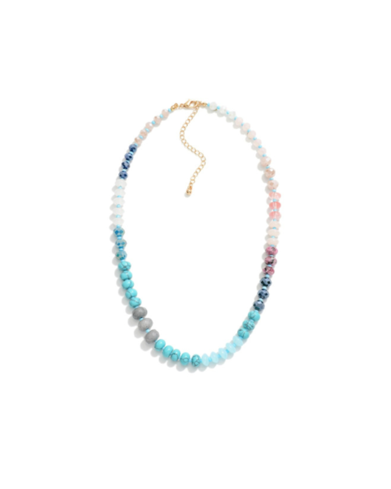Faceted Beaded Stone Necklace