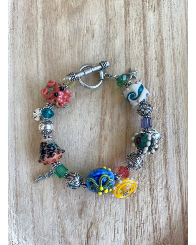 Out Of The Fire Sanibel 5-Bead Lampglass Bracelet