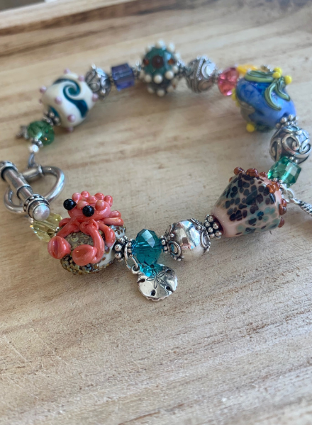 Out Of The Fire Sanibel 5-Bead         Lampglass Bracelet