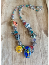 Out Of The Fire Sanibel 5-Bd Lampglass Necklace