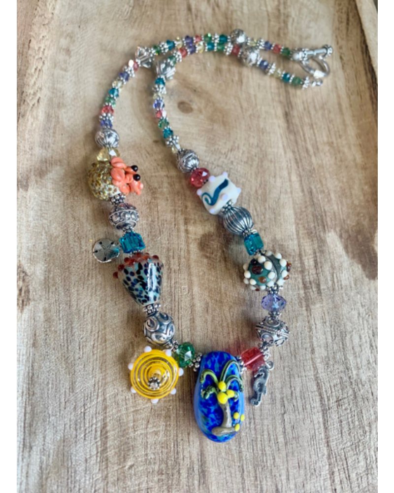 Out Of The Fire Sanibel 5-Bd Lampglass Necklace