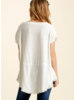 Round Neck Frayed Top