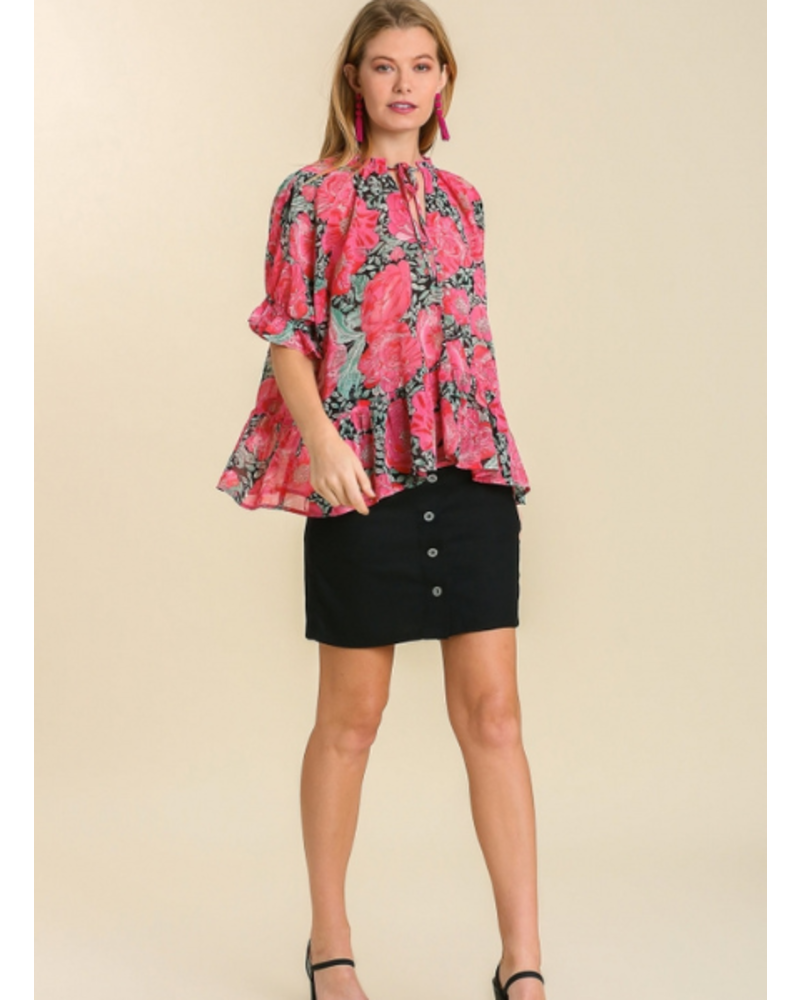 Rose Garden Chiffon Top