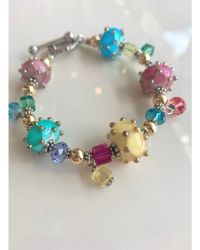 Out Of The Fire Faberge' 5-Bead Lampglass Bracelet