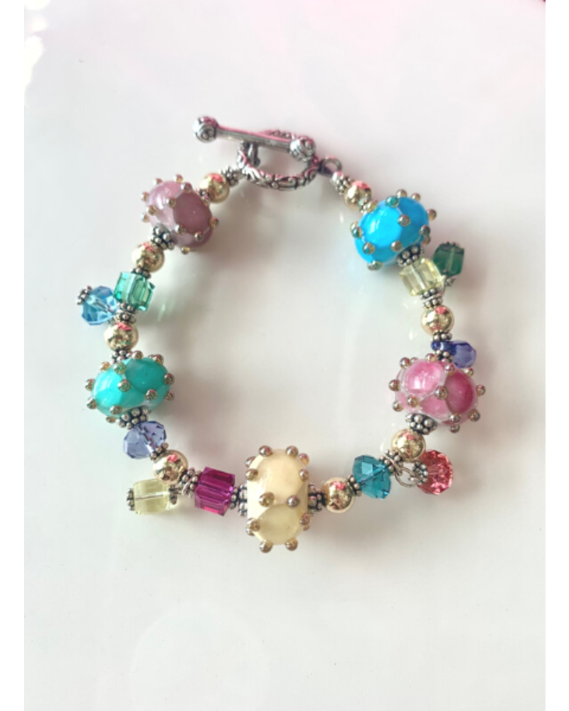 Out Of The Fire Faberge' 5-Bead Lampglass Bracelet