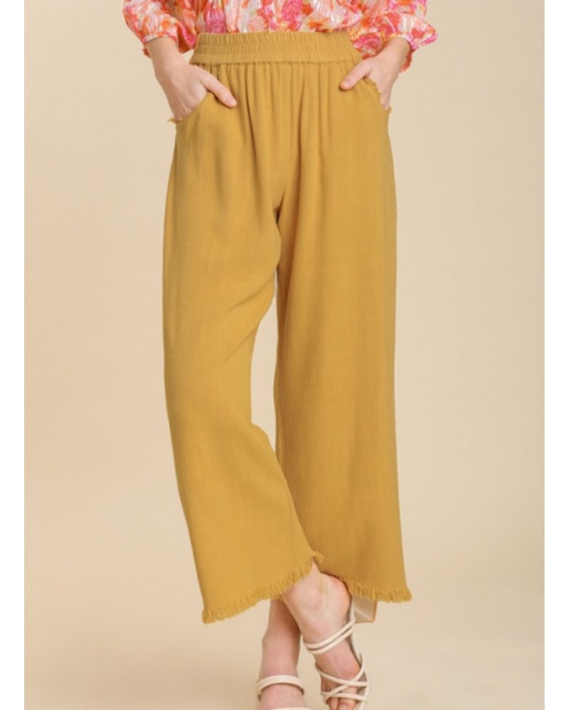 Frayed Hem Easy Pant