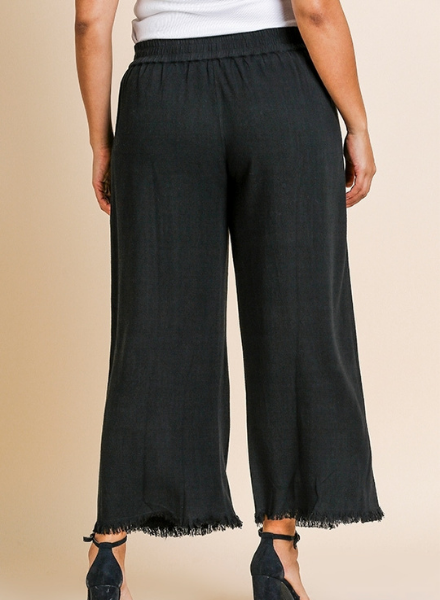 Frayed Hem Pant Plus Size - Trader Rick's for the artful woman