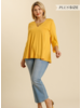 Criss Cross Bell Sleeve Top