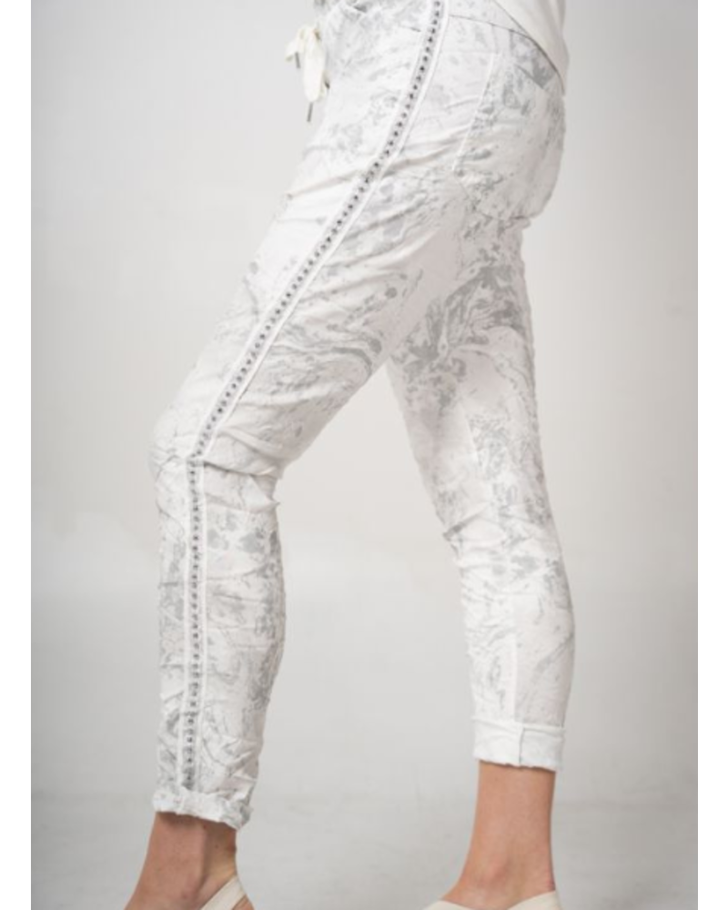 Swirl Marble Silver Pants