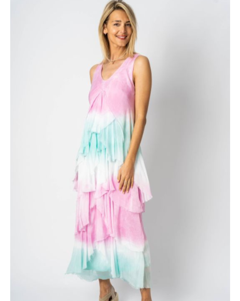 Ombre Dyed Silk Cha Cha Dress