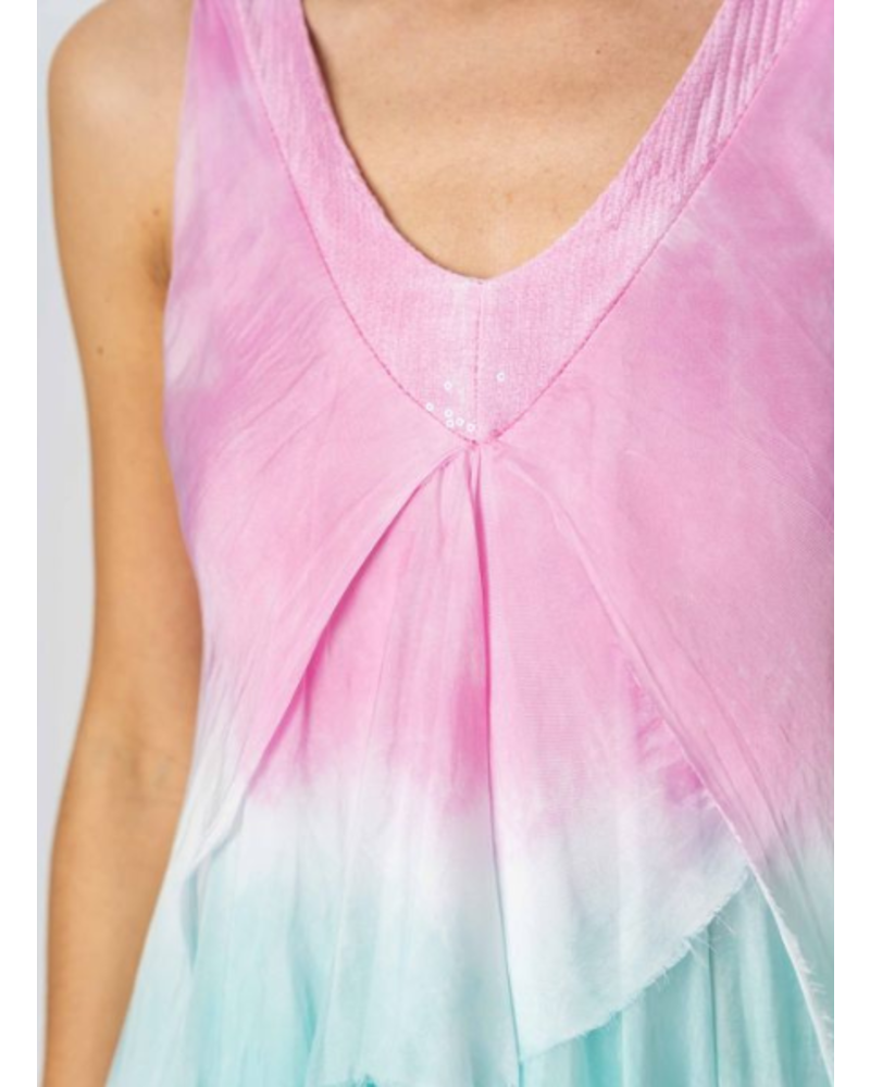 Ombre Dyed Silk Cha Cha Dress