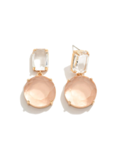 Gold Toned Crystal Drop Earrings