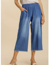 Chambray Wide Leg Pant