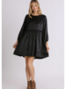 Animal Jacquard Long Sleeve Dress