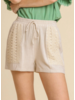Woven Lace Pocket Linen Shorts