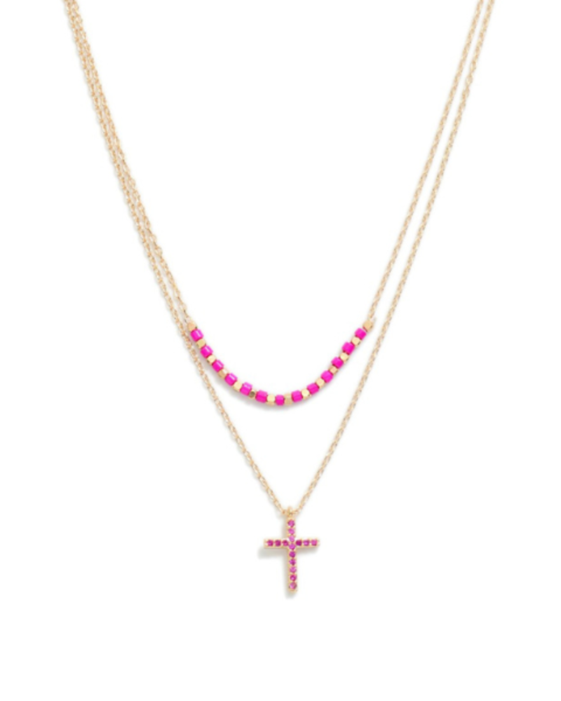 Dainty Layered Cross Necklace