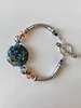 Out Of The Fire Turquoise Lampglass Single Bead Bracelet